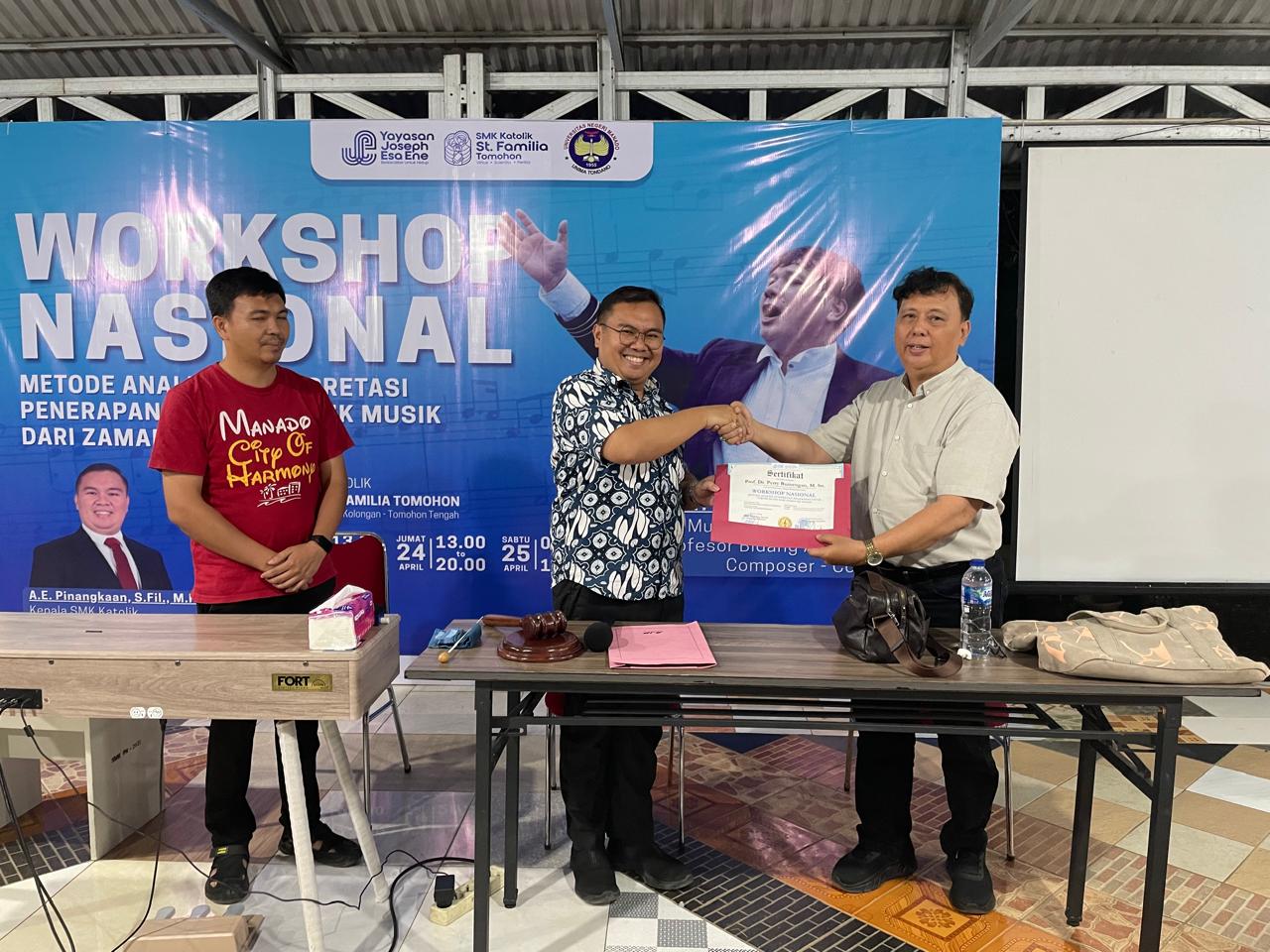 Peningkatan Mutu Pendidikan Seni: SMK Katolik St. Familia Tomohon Sukses Gelar Workshop Nasional dan Resmikan Kemitraan dengan FBS UNIMA